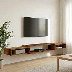 vidaXL Sistem de TV montat pe perete Montare pe perete Lemn vechi imagine