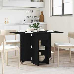 vidaXL Masă de dining 115 x 70 x 75 cm Lemn prelucrat Stejar Negru imagine