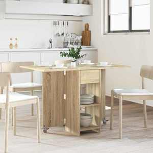 vidaXL Masă de dining 115 x 70 x 75 cm Lemn prelucrat Stejar Sonoma imagine