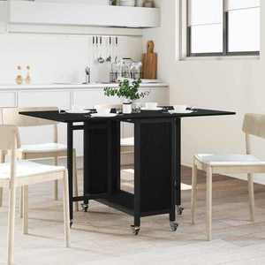 vidaXL Masă de dining pliabilă cu rotițe 130 x 80 x 76, 5 cm imagine