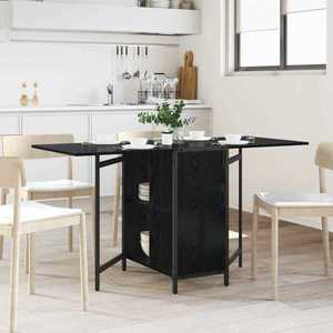 vidaXL Masă de dining 144 x 60 x 75 cm Lemn prelucrat Stejar Negru imagine