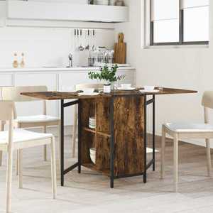 vidaXL Masă de dining 144 x 60 x 75 cm Lemn prelucrat Stejar fumuriu imagine
