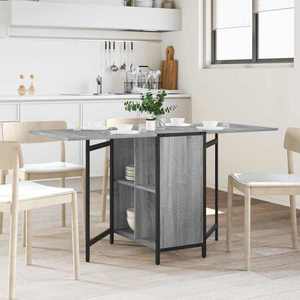 vidaXL Masă de dining 144 x 60 x 75 cm Lemn prelucrat Sonoma gri imagine