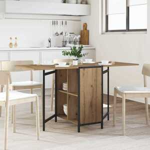 vidaXL Masă de dining 144 x 60 x 75 cm Lemn prelucrat Stejar Artizanal imagine