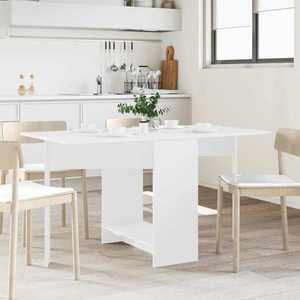 vidaXL Masă de dining 138 x 70 x 73, 5 cm Lemn prelucrat Alb imagine