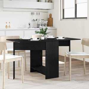 vidaXL Masă de dining 138 x 70 x 73, 5 cm Lemn prelucrat Stejar Negru imagine