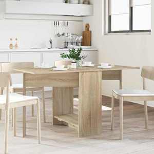 vidaXL Masă de dining 138 x 70 x 73, 5 cm Lemn prelucrat Stejar Sonoma imagine