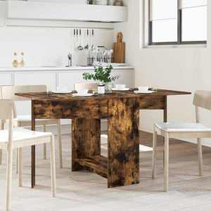 vidaXL Masă de dining 138 x 70 x 73, 5 cm Lemn prelucrat Stejar fumuriu imagine