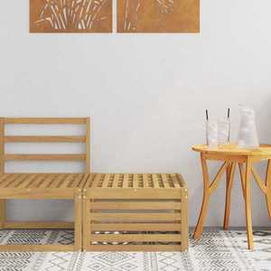 vidaXL Taburet pentru exterior Lemn Solid de Acacia Alb imagine