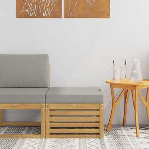 vidaXL Taburet pentru exterior Lemn Solid de Acacia Alb imagine