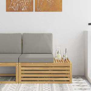 vidaXL Canapea de exterior Lemn Solid de Acacia Alb imagine