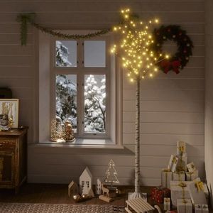 vidaXL Pom de Crăciun, 220 LED-uri, alb cald, 2, 2 m, salcie, int./ext. imagine