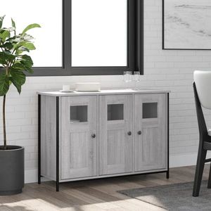 vidaXL Servantă, gri sonoma, 100x35x70 cm, lemn compozit imagine