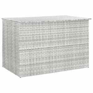 vidaXL Ladă de depozitare grădină gri deschis 150x100x100 cm poliratan imagine