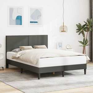 vidaXL Cadru de pat Gri închis 120 x 190 cm Țesătură din corduroy imagine