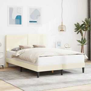 vidaXL Cadru de pat Crem 140 x 200 cm Țesătură din corduroy imagine