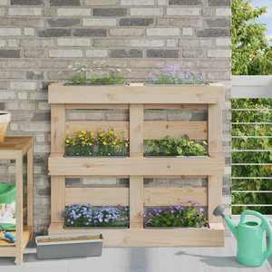 vidaXL Cutii de flori pentru paleți Euro 12 pcs Gri deschis imagine