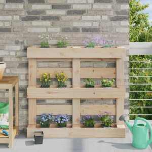 vidaXL Cutii de flori pentru paleți Euro 24 pcs Gri 13, 5 x 9 x 9, 5 cm imagine