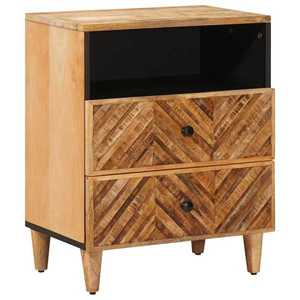 vidaXL Noptieră cu sertar Maro 50 x 33 x 60 cm Lemn de mango solid imagine