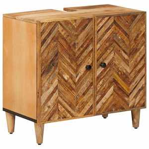 vidaXL Dulap de chiuvetă Maro 62 x 33 x 58 cm Lemn de mango solid imagine