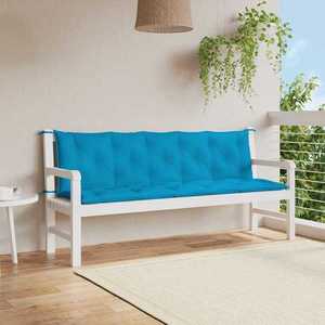 vidaXL Pernă de bancă albastru deschis 180x(50+50)x7cm material oxford imagine