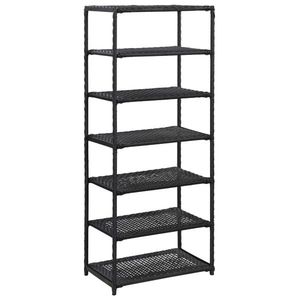 vidaXL Pantofar, negru, 50x30x120 cm, poliratan imagine