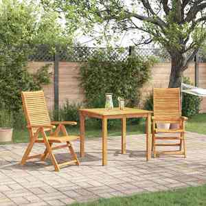 vidaXL Set de masă pentru grădină 3 pcs Maro Lemn Solid de Acacia imagine