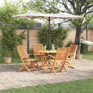 vidaXL Set de masă pentru grădină 5 pcs Maro Lemn Solid de Acacia imagine