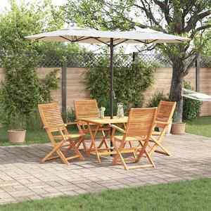 vidaXL Set de masă pentru grădină 5 pcs Maro Lemn Solid de Acacia imagine