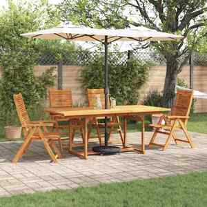 vidaXL Set de masă pentru grădină 5 pcs Maro Lemn Solid de Acacia imagine