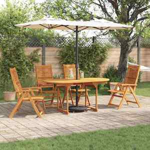vidaXL Set de masă pentru grădină 5 pcs Maro Lemn Solid de Acacia imagine