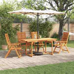 vidaXL Set de masă pentru grădină 5 pcs Maro Lemn Solid de Acacia imagine