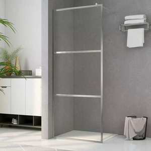 vidaXL Paravan de duș walk-in, 115 x 195 cm, sticlă ESG transparentă imagine