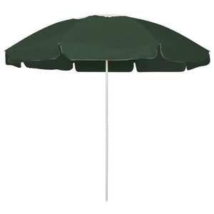 vidaXL Umbrelă de soare de plajă, verde, 240 cm imagine