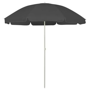 vidaXL Umbrelă de soare de plajă, antracit, 240 cm imagine