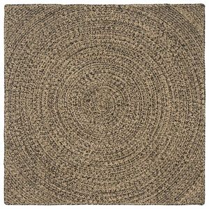 vidaXL Covoare de zonă Natural și Negru 120 x 120 cm Iută imagine