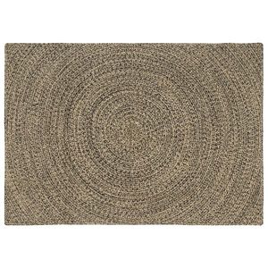 vidaXL Covoare de zonă Natural și Negru 140 x 200 cm Iută imagine