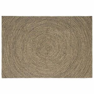 vidaXL Covoare de zonă Natural și Negru 240 x 340 cm Iută imagine