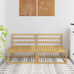 vidaXL Canapea Medie pentru Exterior Alb 158 x 83 x 73 cm imagine