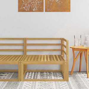 vidaXL Canapea de colț pentru exterior Alb 83 x 83 x 73 cm imagine