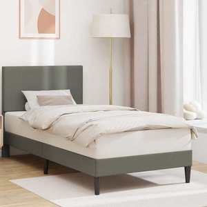 vidaXL Cadru de pat Gri deschis 90 x 190 cm Țesătură din corduroy imagine