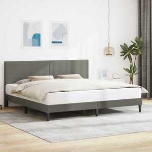 vidaXL Cadru de pat Gri deschis 200 x 200 cm Țesătură din corduroy imagine
