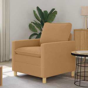 vidaXL Canapea Bej 76 x 81 x 87, 5 cm Țesătură imagine