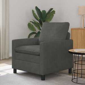 vidaXL Canapea Gri închis 76 x 81 x 87, 5 cm Țesătură imagine