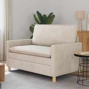 vidaXL Canapea Crem 126 x 81 x 87, 5 cm Poliester imagine