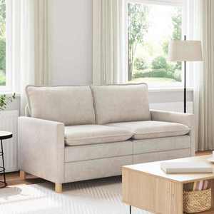 vidaXL Canapea Crem 156 x 81 x 87, 5 cm Poliester imagine