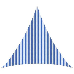 vidaXL Pânză de umbră Albastru și Alb 3 x 3 x 3 m HDPE imagine