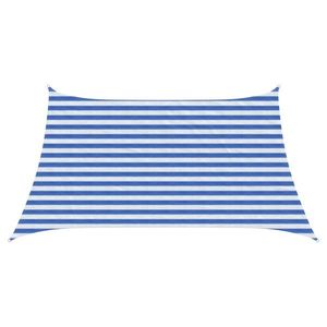 vidaXL Pânză de umbră Albastru și Alb 3 / 4 x 2 m HDPE imagine