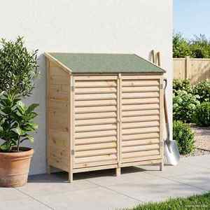 vidaXL Sălaș de grădină natural 106 x 56 x 113, 5 cm Lemn de Brad Solid imagine