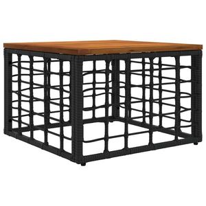 vidaXL Masă de Grădină Negru și natural 55 x 55 x 37 cm imagine